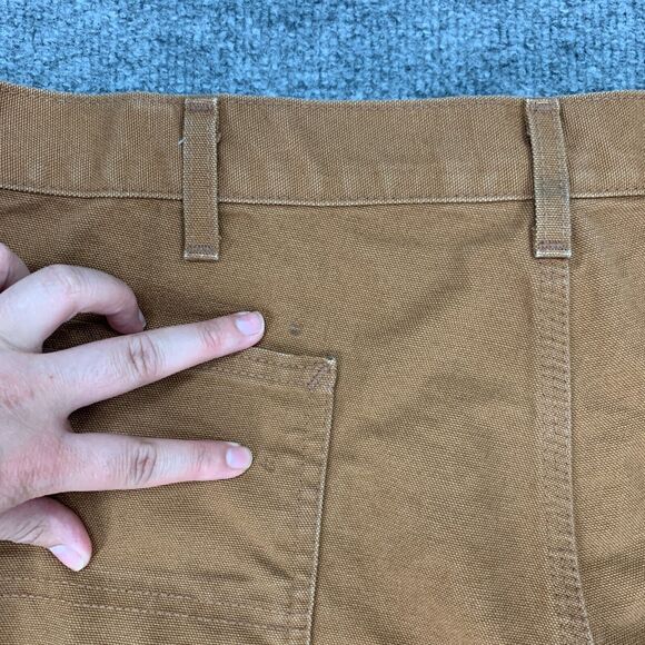 Carhartt Work Pants Mens 38x32 Pecan Original Dungaree Heavy Ripstop Cotton - Picture 10 of 13